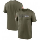 Men's Seattle Seahawks Olive 2022 Salute to Service Legend Team T Shirt