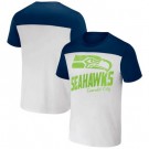 Men's Seattle Seahawks White NFL x Darius Rucker Collection Colorblocked T Shirt