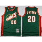 Men's Seattle Sonics #20 Gary Payton Green 1995 Throwback Swingman Jersey
