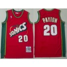 Men's Seattle Sonics #20 Gary Payton Red 1995 Throwback Swingman Jersey