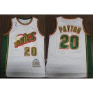 Men's Seattle Sonics #20 Gary Payton White 1995 Throwback Swingman Jersey