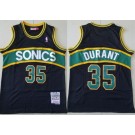 Men's Seattle Sonics #35 Kevin Durant Black 2007 Throwback Swingman Jersey