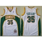 Men's Seattle Sonics #35 Kevin Durant White 2007 Throwback Swingman Jersey