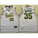 Men's Seattle Sonics #35 Kevin Durant White Throwback Swingman Jersey