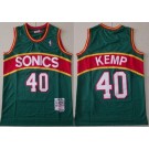 Men's Seattle Sonics #40 Shawn Kemp Green 1994 Throwback Swingman Jersey