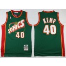 Men's Seattle Sonics #40 Shawn Kemp Green 1995 Throwback Swingman Jersey