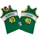 Men's Seattle Sonics #40 Shawn Kemp Green Throwback Swingman Jersey