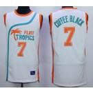 Men's Semi Pro Flint Tropses #7 Coffe Black White Basketball Jersey