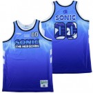 Men's Sonic the Hedgehog #00 Sonic Blue Basketball Jersey