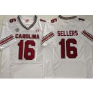 Men's South Carolina Gamecocks #16 LaNorris Sellers White College Football Jersey