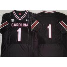 Men's South Carolina Gamecocks #1 Black College Football Jersey