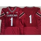 Men's South Carolina Gamecocks #1 Red College Football Jersey