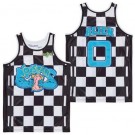 Men's Space Jam #0 Alien Monstars Black Checkered Basketball Jersey