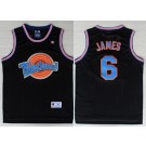 Men's Space Jam Tune Squad #6 Lebron James Black Basketball Jersey