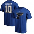 Men's St Louis Blues #10 Brayden Schenn Blue Printed T Shirt 112154