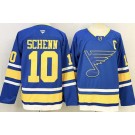 Men's St Louis Blues #10 Brayden Schenn Light Blue Authentic Jersey