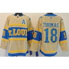 Men's St Louis Blues #18 Robert Thomas Cream 2025 Winter Classic Authentic Jersey