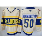 Men's St Louis Blues #50 Jordan Binnington Cream 2025 Winter Classic Authentic Jersey