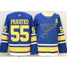 Men's St Louis Blues #55 Colton Parayko Light Blue Authentic Jersey