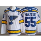 Men's St Louis Blues #55 Colton Parayko White Authentic Jersey