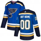Men's St Louis Blues Customized Blue Authentic Jersey