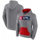 Men's St Louis Browns Gray Iconic Steppin Up Fleece Pullover Hoodie
