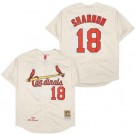Men's St Louis Cardinals #18 Mike Shannon Cream 1964 Throwback Jersey