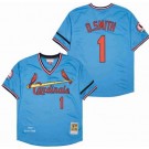 Men's St Louis Cardinals #1 Ozzie Smith Blue 1982 Throwback Jersey