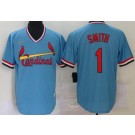 Men's St Louis Cardinals #1 Ozzie Smith Blue 2020 Cooperstown Collection Jersey