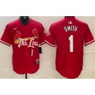 Men's St Louis Cardinals #1 Ozzie Smith Red 2024 City Connect Limited Jersey