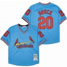 Men's St Louis Cardinals #20 Lou Brock Blue 1979 Throwback Jersey