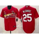 Men's St Louis Cardinals #25 Mark McGwire Red Cool Base Jersey