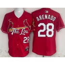 Men's St Louis Cardinals #28 Nolan Arenado Red 2024 City Connect Limited Jersey