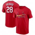Men's St Louis Cardinals #28 Nolan Arenado Red Printed T Shirt 112558