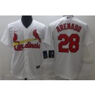 Men's St Louis Cardinals #28 Nolan Arenado White Cool Base Jersey