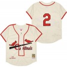 Men's St Louis Cardinals #2 Red Schoendienst Cream 1946 Throwback Jersey