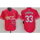Men's St Louis Cardinals #33 Brendan Donovan Red 2024 City Connect Limited Jersey