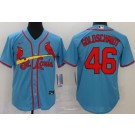 Men's St Louis Cardinals #46 Paul Goldschmidt Blue 2020 Cool Base Jersey
