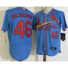 Men's St Louis Cardinals #46 Paul Goldschmidt Blue Authentic Jersey