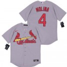 Men's St Louis Cardinals #4 Yadier Molina Gray 2020 Cool Base Jersey