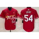 Men's St Louis Cardinals #54 Sonny Gray Red 2024 City Connect Limited Jersey