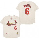Men's St Louis Cardinals #6 Stan Musial Cream 1963 Throwback Jersey