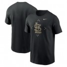 Men's St Louis Cardinals Black Camo Logo T Shirt