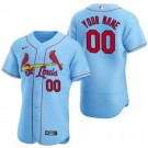 Men's St Louis Cardinals Customized Light Blue Authentic Jersey