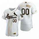 Men's St Louis Cardinals Customized White Gold 2020 FlexBase Jersey