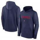 Men's St Louis Cardinals Navy Authentic Collection Pregame Performance Pullover Hoodie
