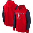 Men's St Louis Cardinals Red Authentic Collection Performance Hoodie