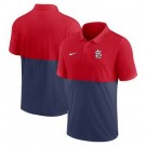 Men's St Louis Cardinals Red Navy Patchwork Polo