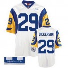 Men's St Louis Rams #29 Eric Dickerson White Signature 1985 Throwback Jersey