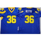 Men's St Louis Rams #36 Jerome Bettis Blue Throwback Jersey
